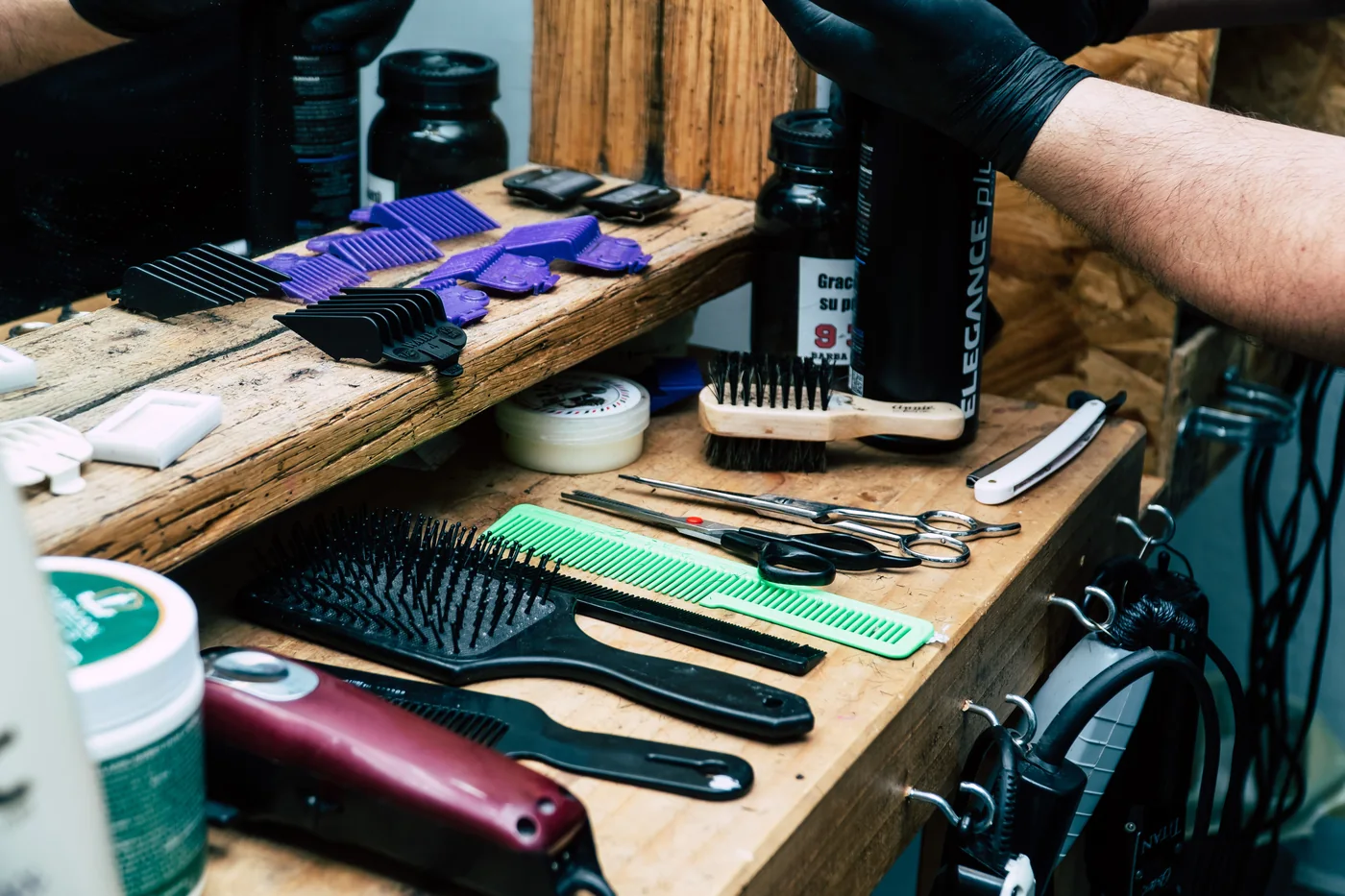 Herramientas profesionales de barbería