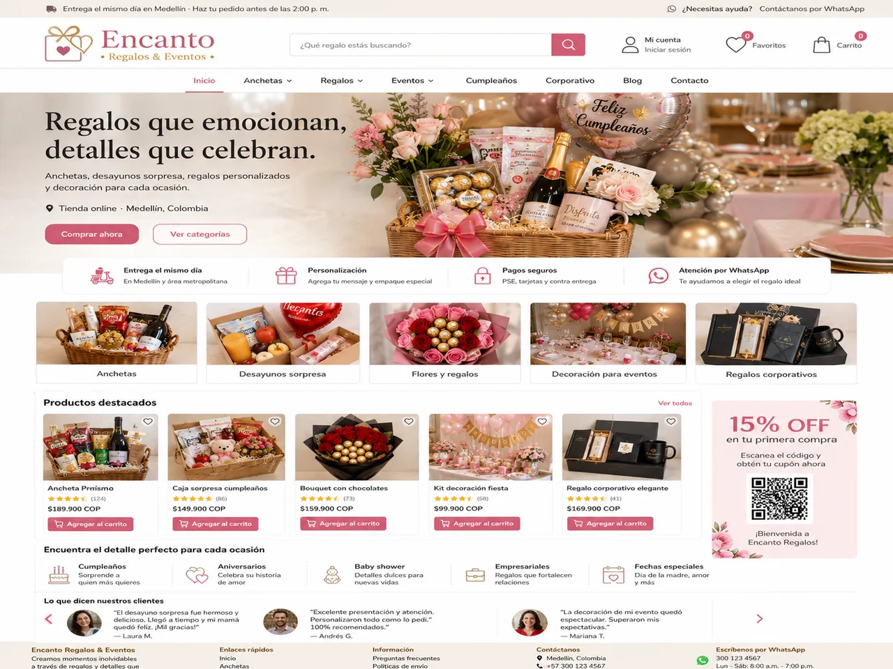 Campaña digital para eventos y regalos