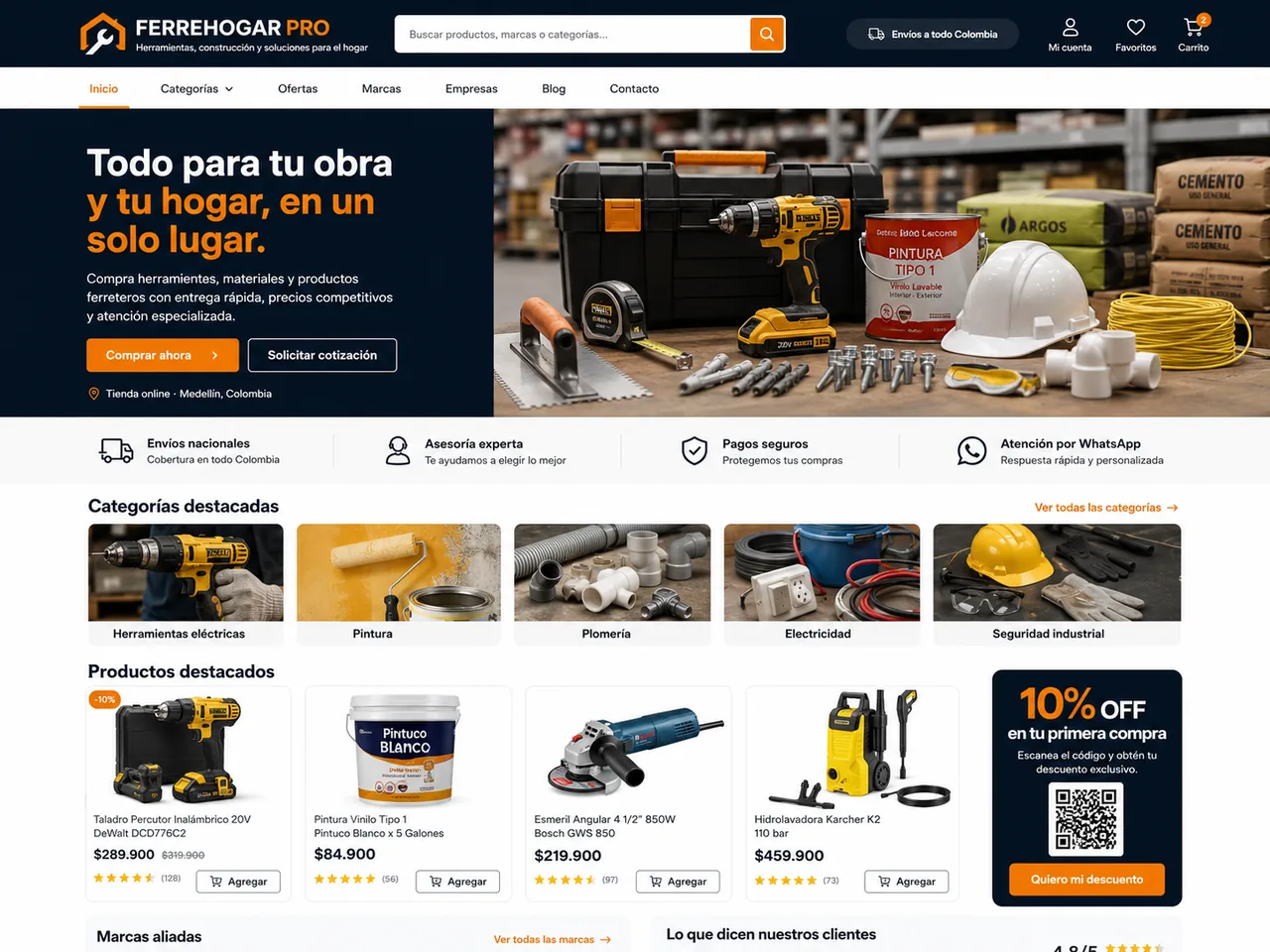 Tienda digital para ferreterías