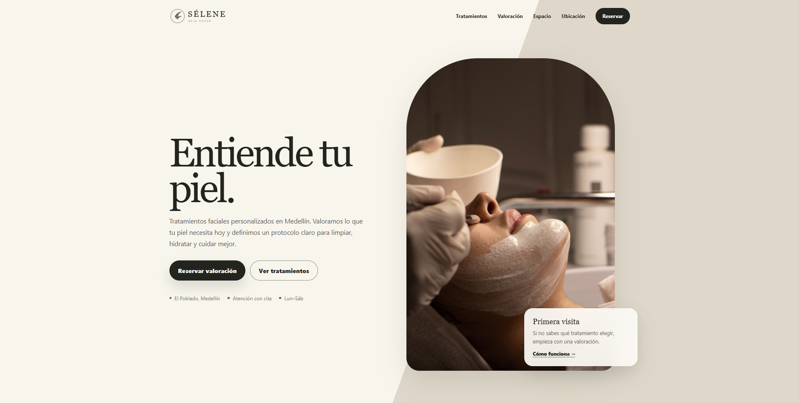 Proyecto de presencia local para estudio de estética facial