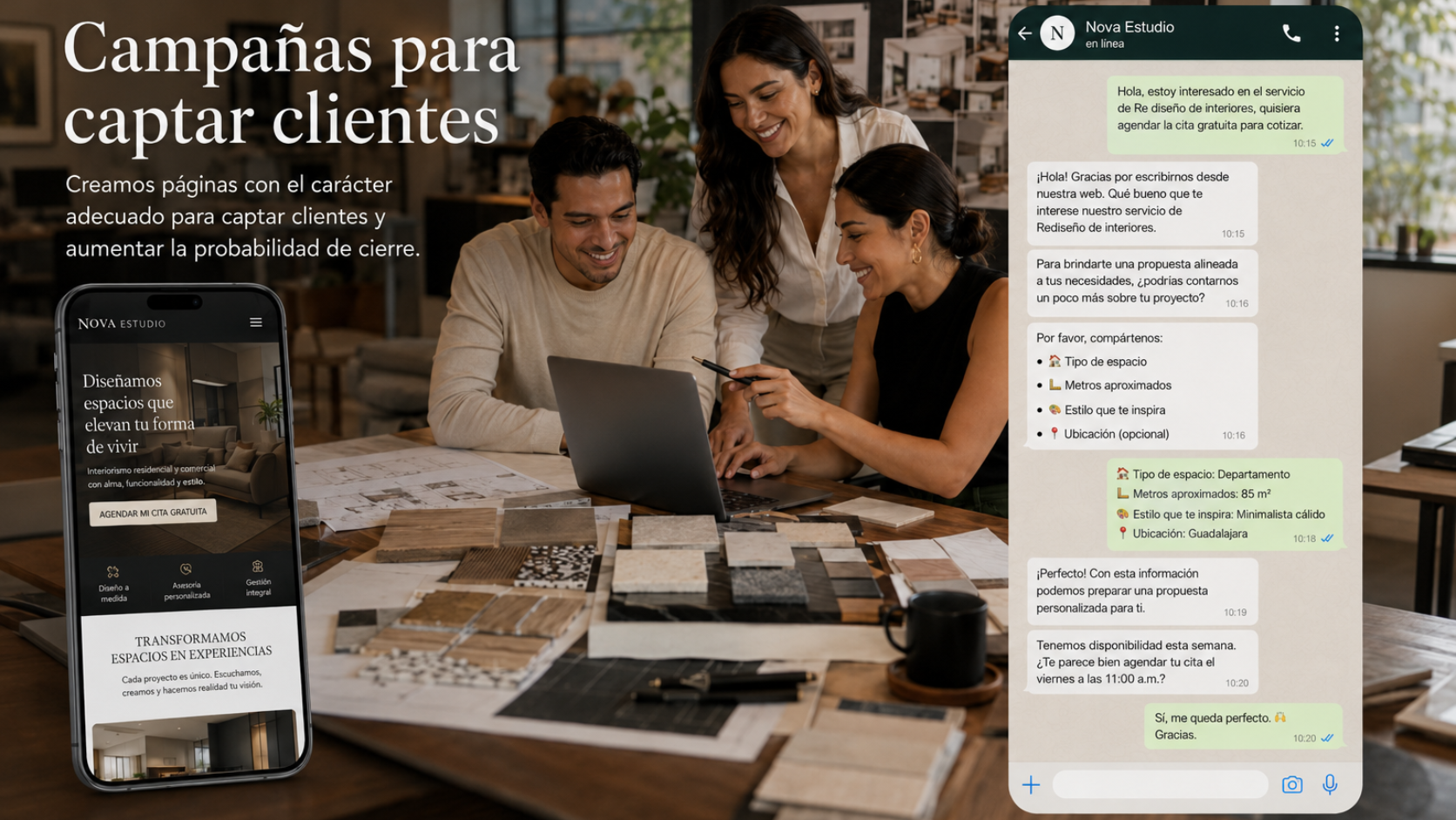 Campaña digital conectada con una página web y rutas de conversión para captar clientes